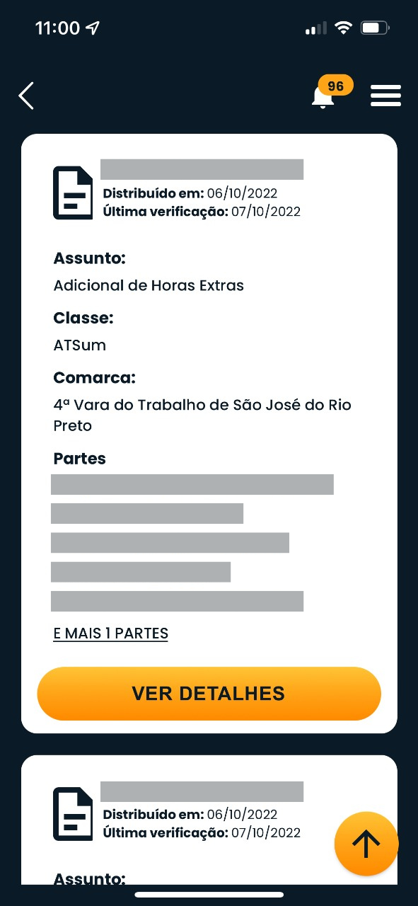Lista de processos